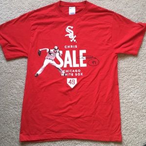 🌻5/$15-Chicago White Sox Chris Sale red shirt. NWOT Sz M